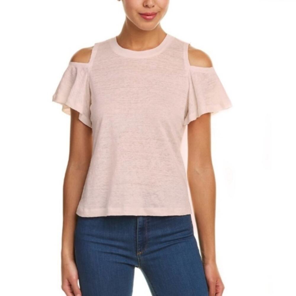 NWT Rebecca Taylor cold shoulder jersey top